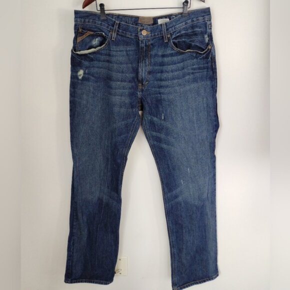 Ariat Other - Ariat M4 Jeans Men's Size 38 Relaxed Boot Cut Blue Denim Loop Lock Distressed